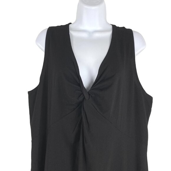 Eileen Fisher Dress XL Black Lightweight Washable Stretch Crepe NWT DR-1279 - Picture 3 of 8